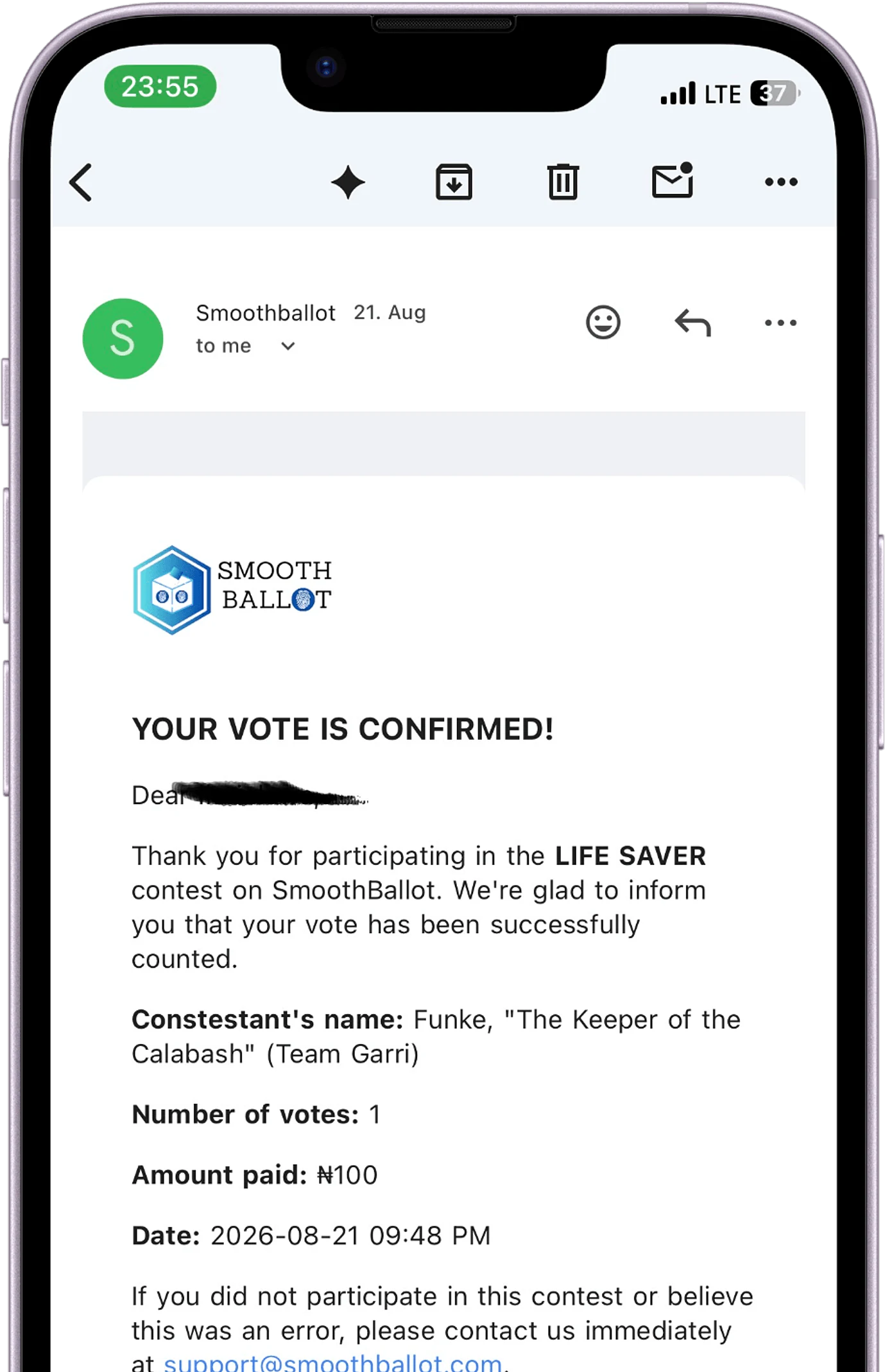 Give voters their receipts